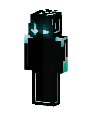 Black Glowing Villain Boy Minecraft black skin