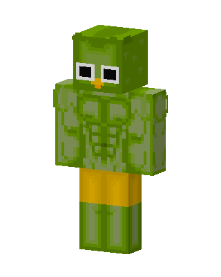 Buff Duolingo Owl skin, 3D preview