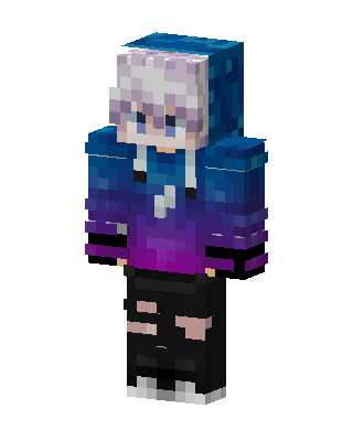 Galaxy Hoodie Boy skin, 3D preview