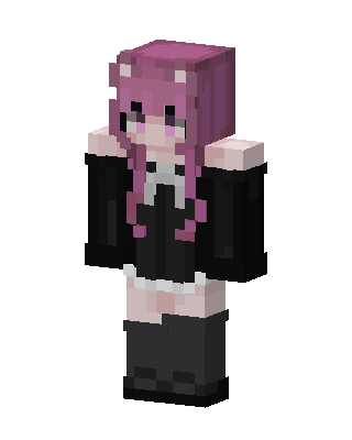 Pink Anime Girl skin, 3D preview
