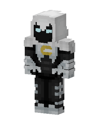 White Masked Hoodie Boy skin, 3D preview