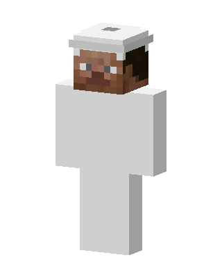 White Robe Man skin, 3D preview