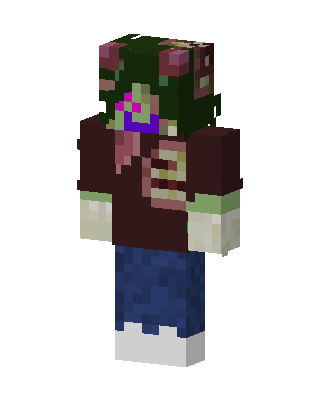 Zombie Rose skin, 3D preview