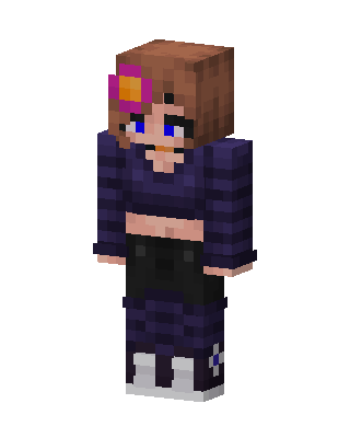 Flower Crop Girl skin, 3D preview