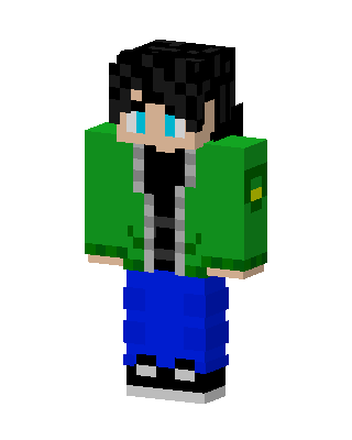 Green Jacket Boy skin, 3D preview