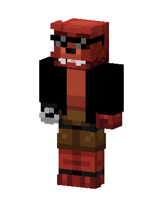 Foxy Freddy skin, 3D preview