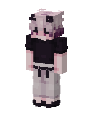 White Anime Girl Minecraft e-girl skin