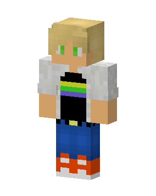 Rainbow Tee Boy skin, 3D preview