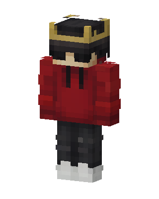 Crowned Red Hoodie skin, 3D preview
