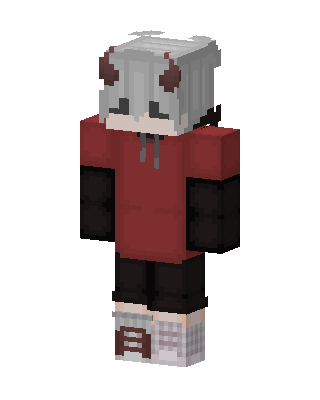 Red Hoodie Girl skin, 3D preview