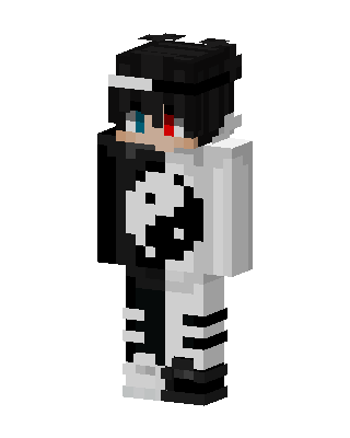 Yin Yang Hoodie skin, 3D preview