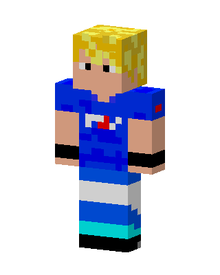 Blue Jersey Blonde Minecraft skin