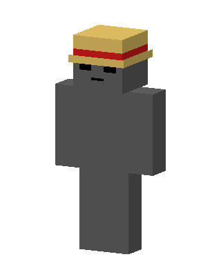 Straw Hat Gray Minecraft skin