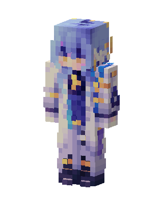 Blue Anime Girl Minecraft blue skin