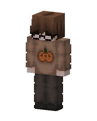 Pumpkin Sweater skin, 3D preview