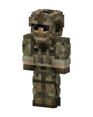 Camo Soldier skin, 3D preview