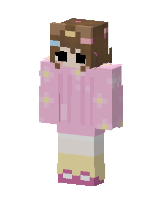 Pink Flower Hoodie skin, 3D preview