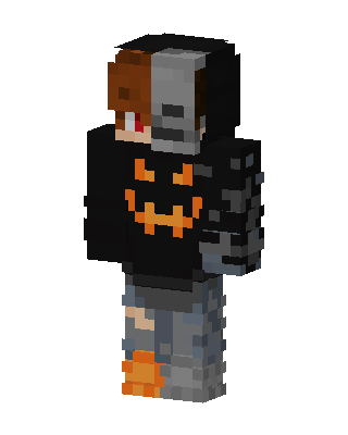 Pumpkin Cyborg skin, 3D preview