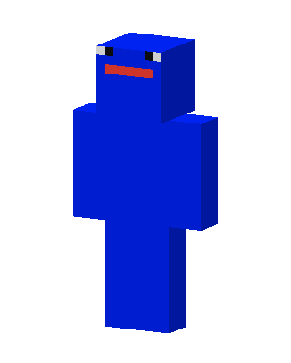Blue Mob Boy skin, 3D preview