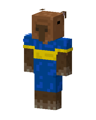 Blue Villager Knight skin, 3D preview