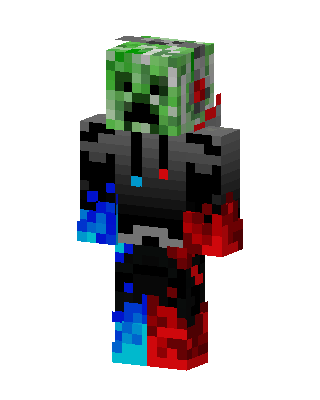 Creeper Hoodie skin, 3D preview
