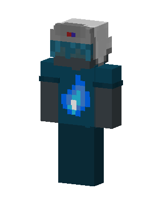 Teal Robot Boy skin, 3D preview