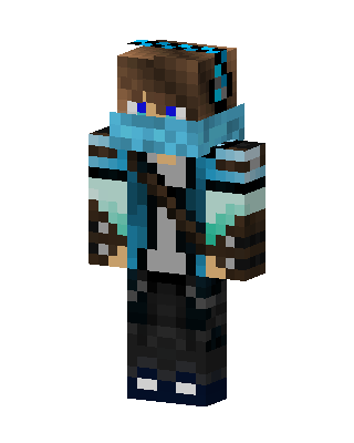 Icy Scarf Boy skin, 3D preview