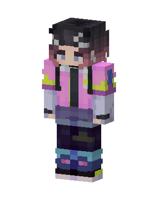 Pink E-Girl Minecraft e-girl skin