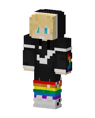 Rainbow Sock Hoodie skin, 3D preview