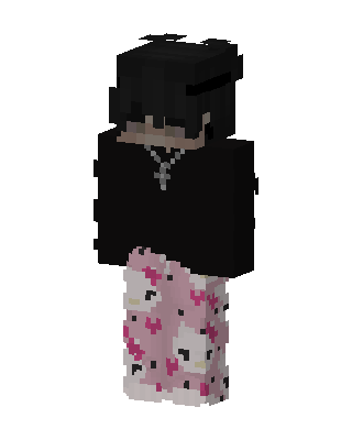 Black Player Girl skin, 3D preview