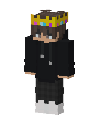 Crowned Hoodie Boy Minecraft skin