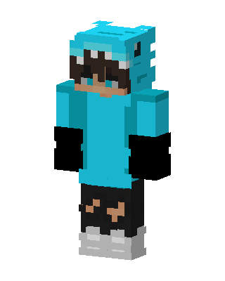 Shark Hoodie Boy skin, 3D preview