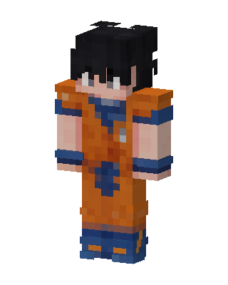 Goku skin, 3D preview