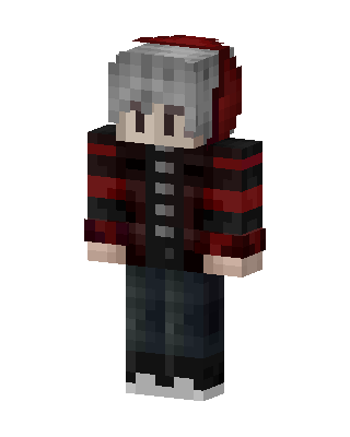 Crimson Hoodie Boy skin, 3D preview