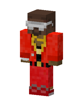 Santa Villager skin, 3D preview