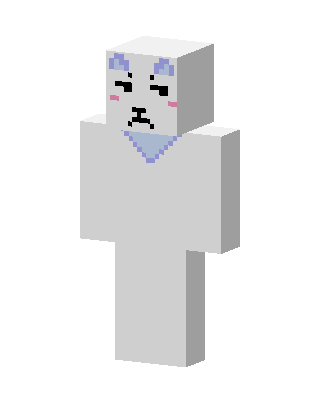White Animal Girl Minecraft pastel skin
