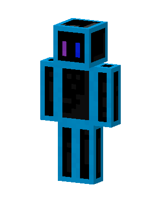 Blue Robot Minecraft blue skin