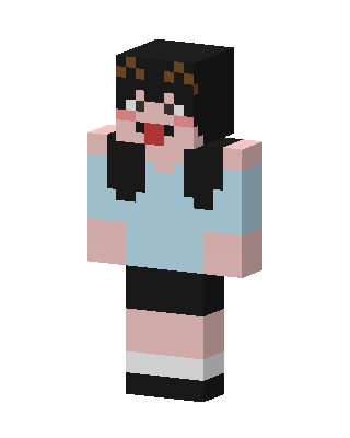 Blushing Tongue Girl Minecraft skin