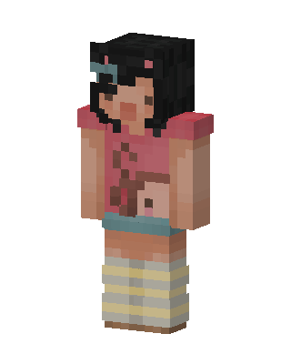 Teddy Bear Girl skin, 3D preview