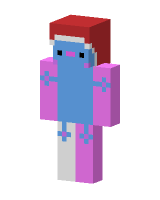 Santa Axolotl skin, 3D preview
