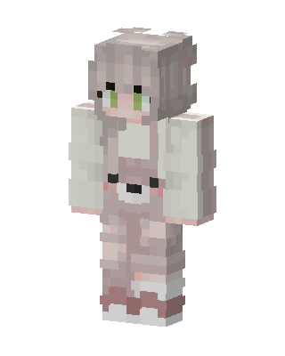 Bear Overalls Girl skin, 3D preview