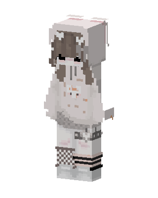 Bunny Hoodie Girl skin, 3D preview