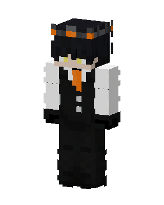 Orange Tie Butler skin, 3D preview