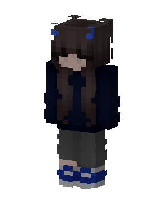 Blue Student Girl Minecraft skin