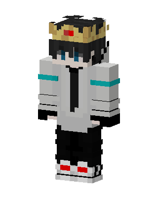 Crowned Hoodie Boy skin, 3D preview