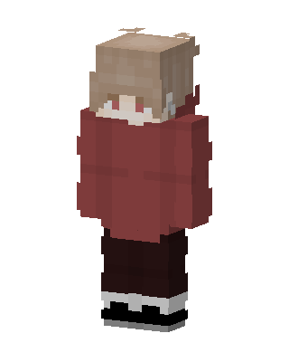 Red Holiday Girl skin, 3D preview