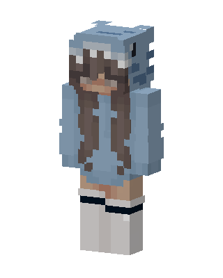 Shark Hoodie Girl Minecraft skin
