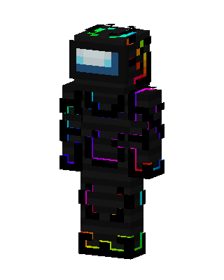 Neon Crewmate skin, 3D preview