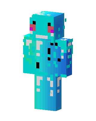 Aqua Blob skin, 3D preview