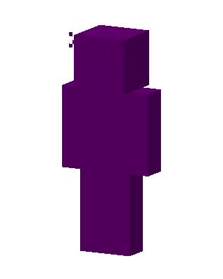 Purple Blocky skin, 3D preview